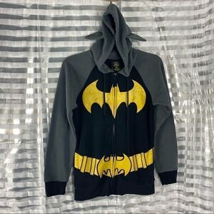 Batman Hoodie with Ears Zip Up Jacket